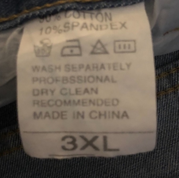 Yjnewprice blue distressed raw hem jeans size 3XL - Picture 8 of 8